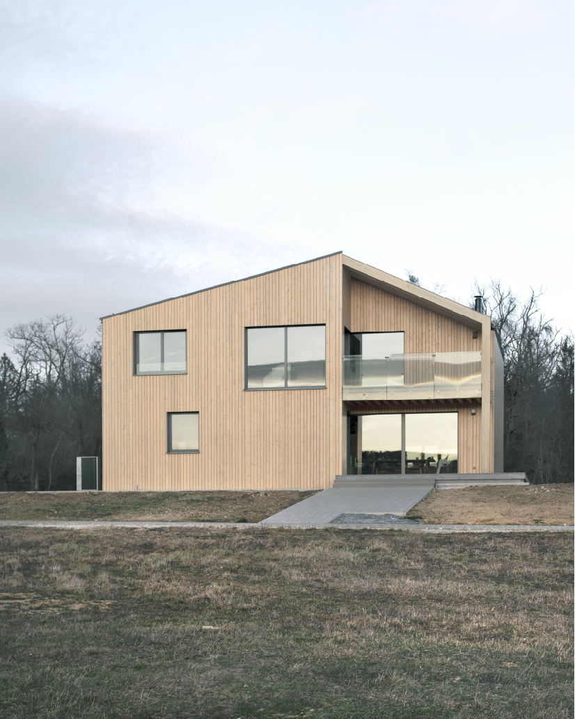 Baranyi Ágnes, Virág Péter - Faszerkezetes családi ház Sopron külterületén